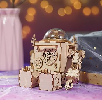  Manロボットオルゴール Amazon | ROKR 立体 パズル 木製 3D オルゴール ロボット